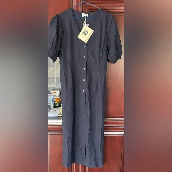 FRANK AND OAK The Puff Sleeve Dress size medium - Picture 7 of 10